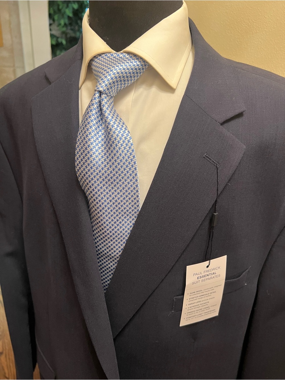NWT Paul Fredrick Dark Navy Men's Two-Button Blazer Sport Coat Jacket 54R